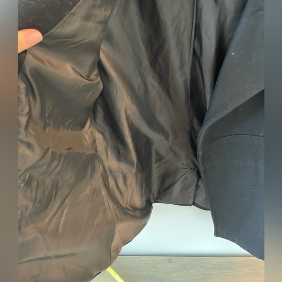 Esprit, women’s Large, black wool and polyester peacoat - Picture 3 of 6